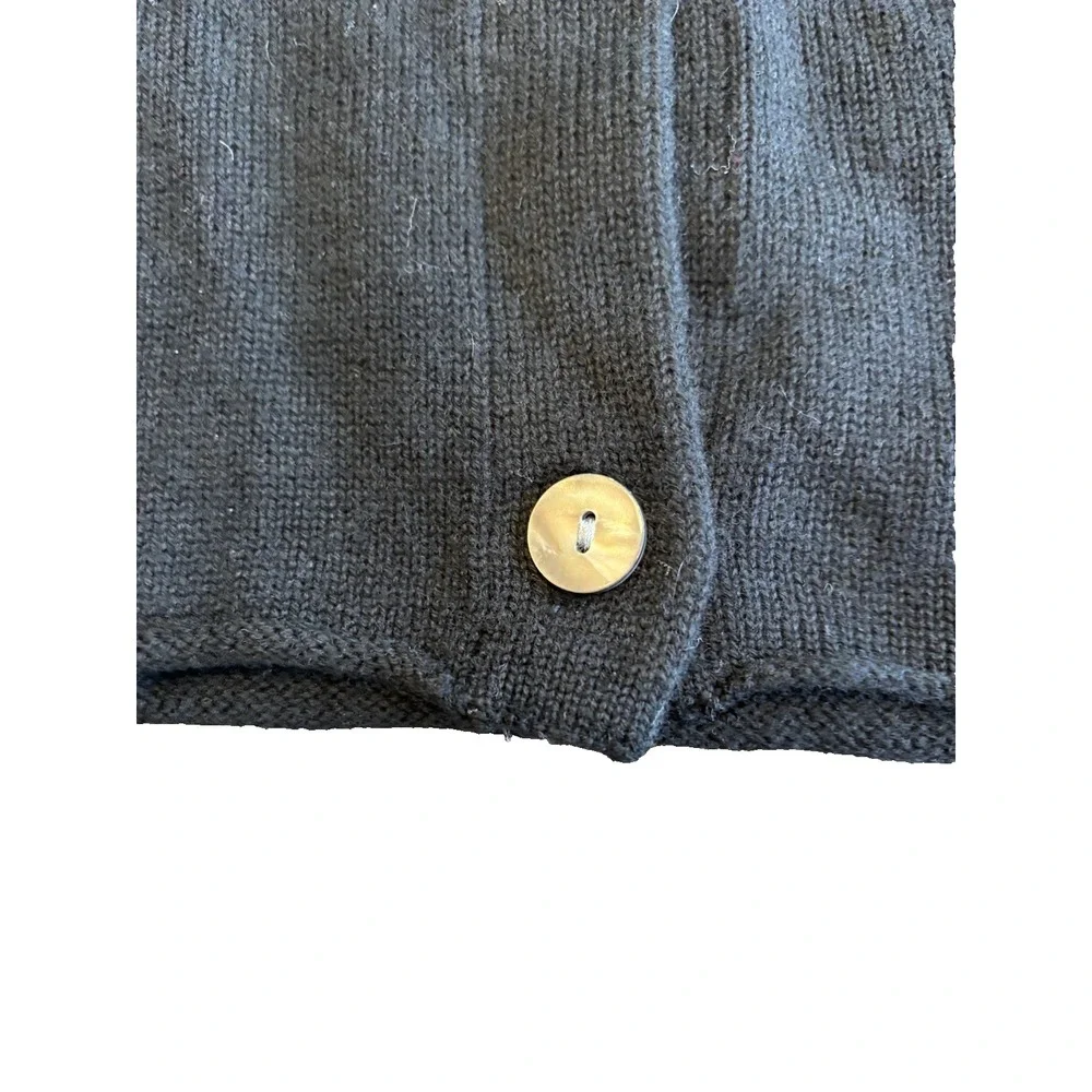 Blue‎ Sky plus-size1x Black long knit cardigan Merino Bamboo Fair trade Pockets - Picture 3 of 8